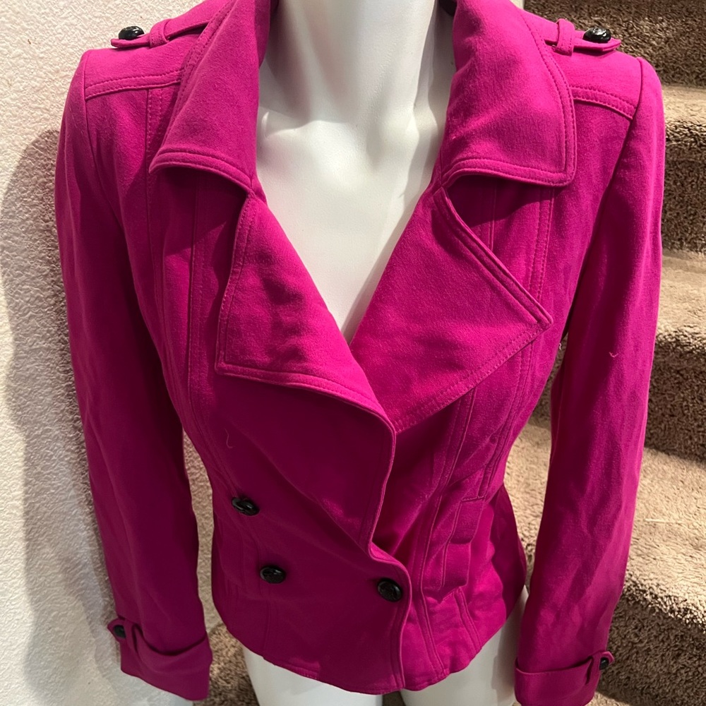 Cache Double Breasted Fuchsia‎ Blazer